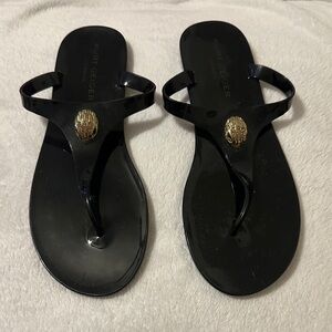 Kurt Geiger Black Sandals with Gold Detail